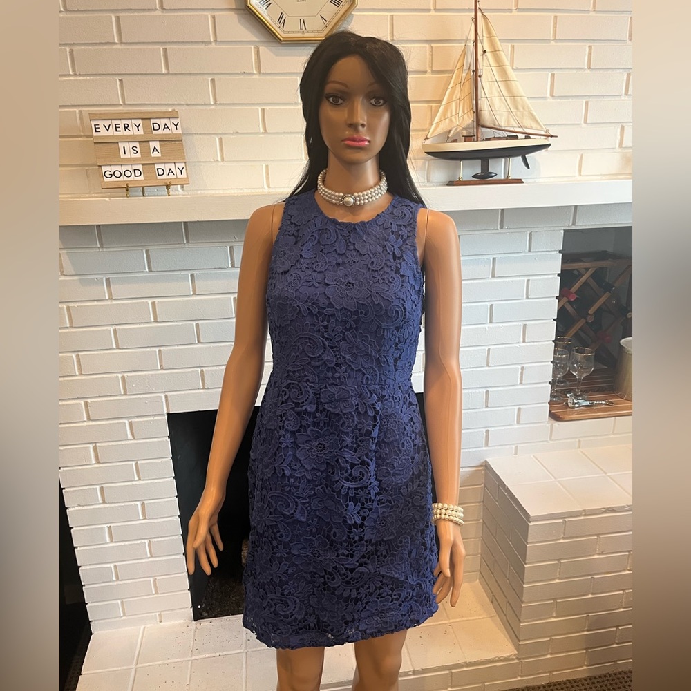 J.Crew size 4 Royal Blue Lace Dress